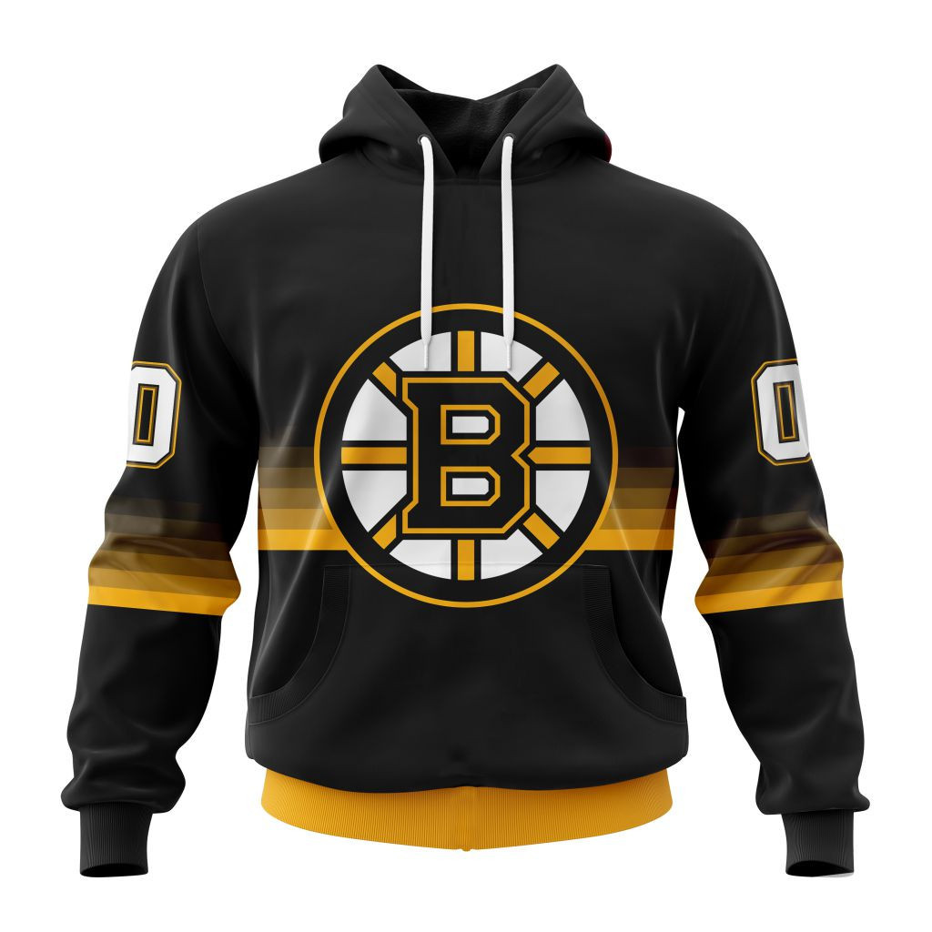 Nhl Boston Bruins Special Black And Gradient Design St2301 Hoodie Zip Hoodie PH1114