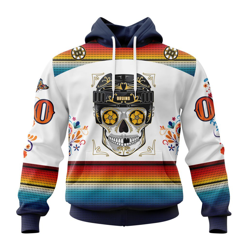 Nhl Boston Bruins Special Design For Dia De Los Muertos St2301 Hoodie Zip Hoodie PH1152