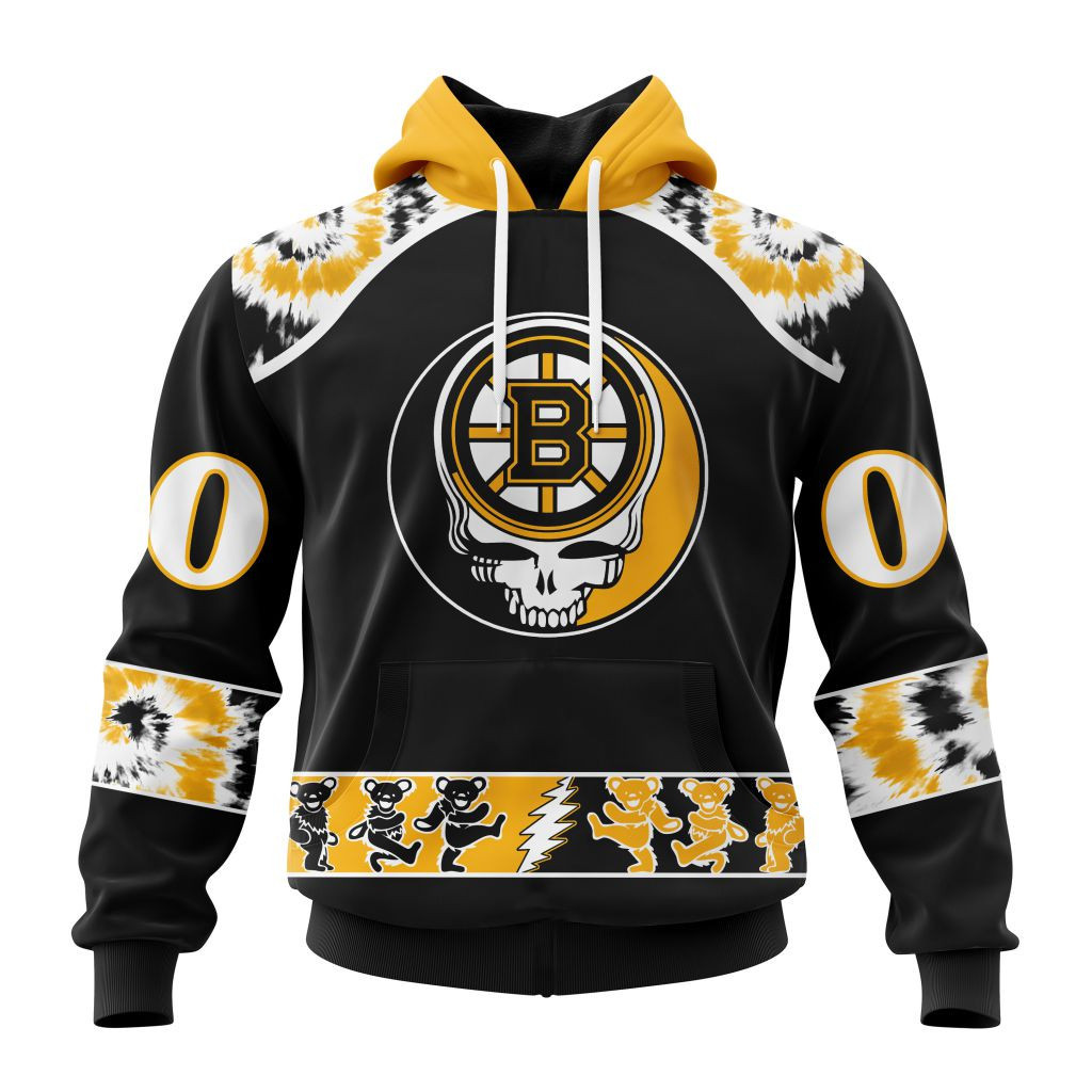 Nhl Boston Bruins Special Grateful Dead Design St2301 Hoodie Zip Hoodie PH1829