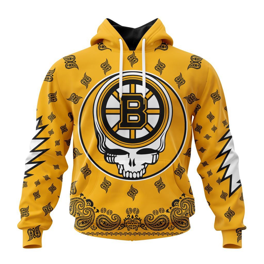 Nhl Boston Bruins Special Grateful Dead Design St2303 Hoodie Zip Hoodie PH1632