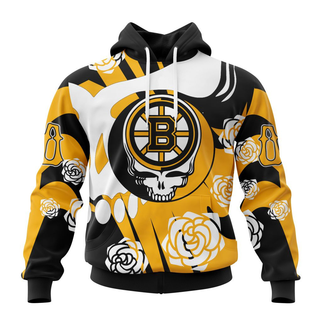 Nhl Boston Bruins Special Grateful Dead Design St2305 Hoodie Zip Hoodie TR961