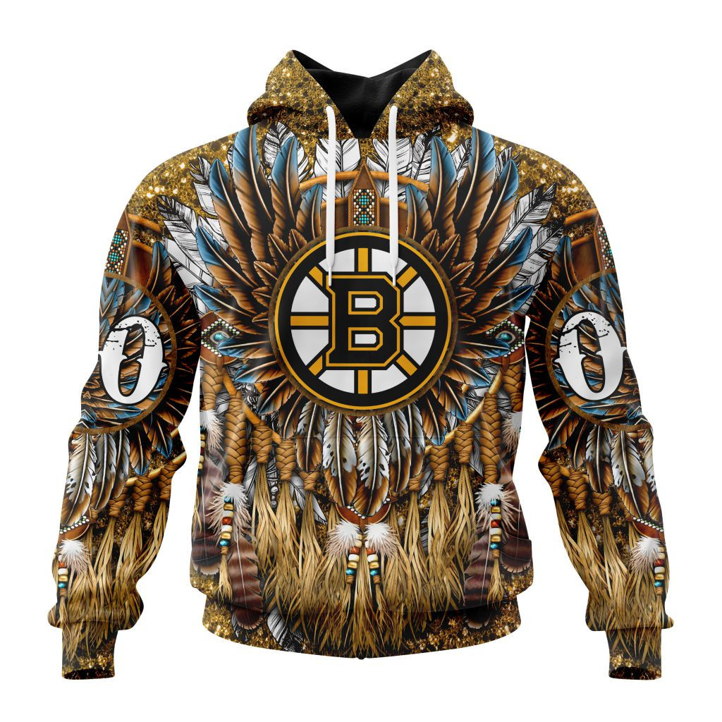 Nhl Boston Bruins Special Native Costume Design St2201 Hoodie Zip Hoodie TR2472
