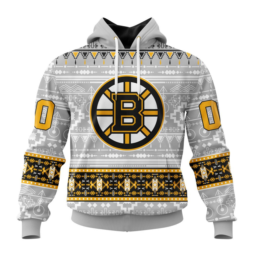 Nhl Boston Bruins Special Native Design St2302 Hoodie Zip Hoodie PH1664