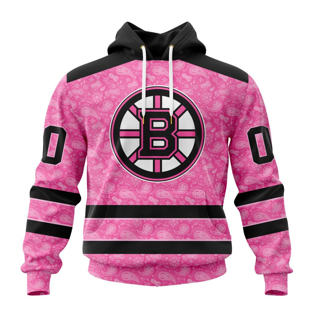 Nhl Boston Bruins Special Pink Fight Breast Cancer St2306 Hoodie Zip Hoodie PH1329