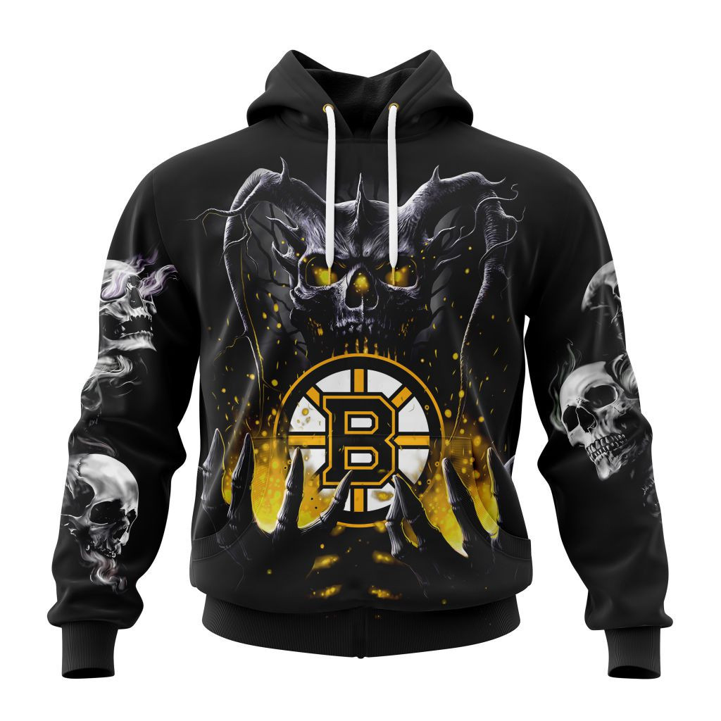 Nhl Boston Bruins Special Skull Art Design St2301 Hoodie Zip Hoodie PH896