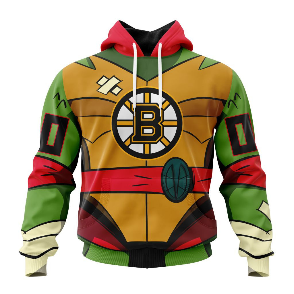 Nhl Boston Bruins Special Teenage Mutant Ninja Turtles Design St2301 Hoodie Zip Hoodie PH1954