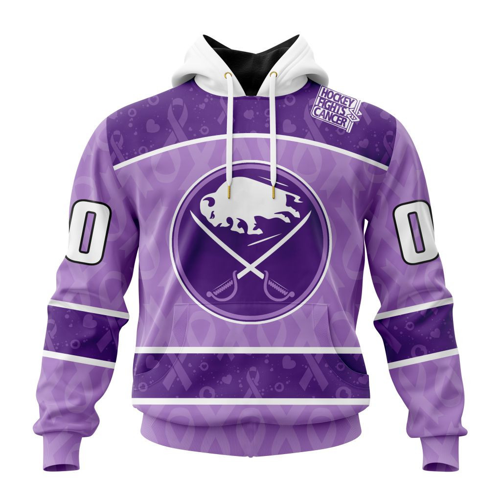 Nhl Buffalo Sabres New Lavender Hockey Fight Cancer St2301 Hoodie Zip Hoodie PH1190