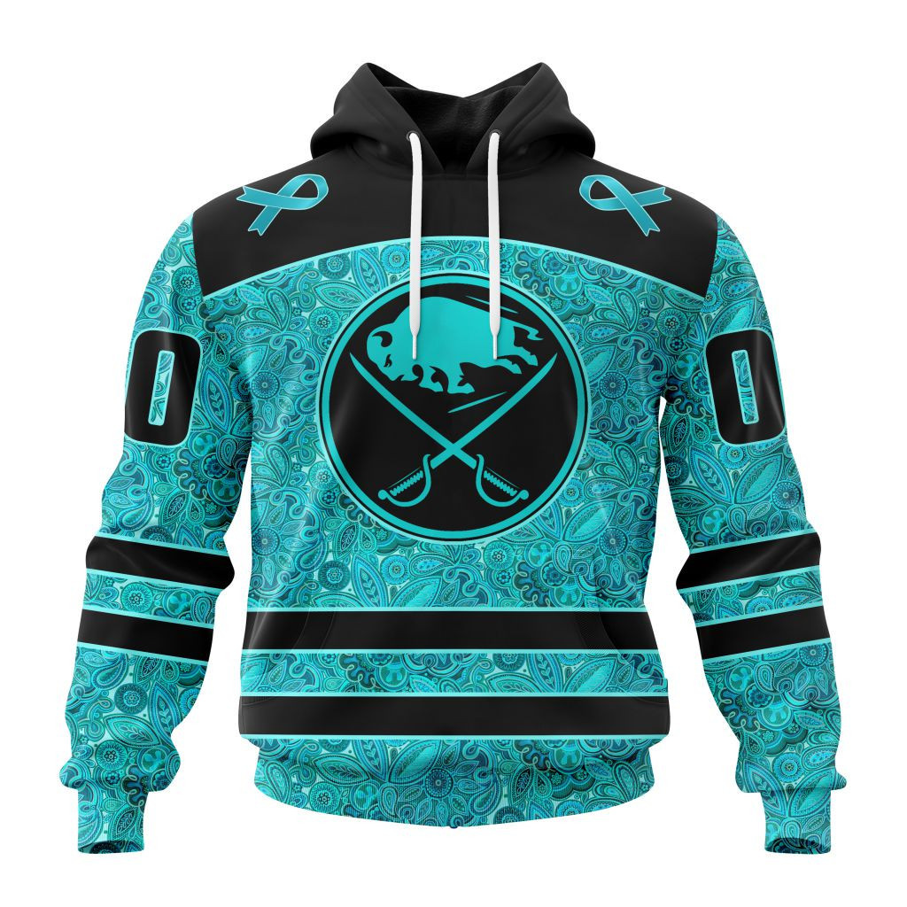 Nhl Buffalo Sabres Special Design Fight Ovarian Cancer St2201 Hoodie Zip Hoodie TR2119