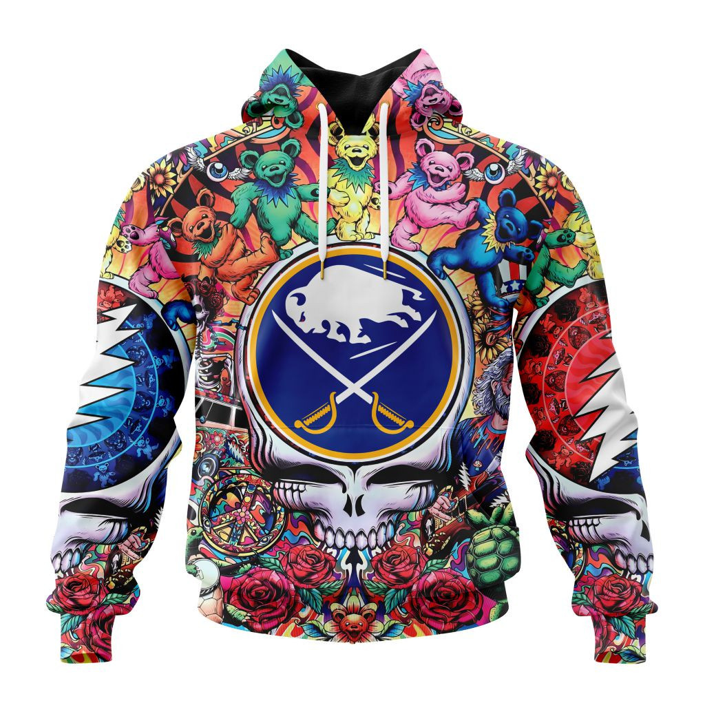 Nhl Buffalo Sabres Special Grateful Dead Design St2304 Hoodie Zip Hoodie PH1599