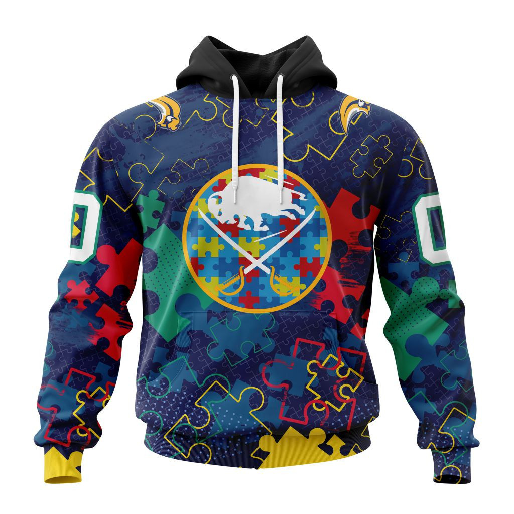 Nhl Buffalo Sabres Specialized Fearless Aganst Autism Hoodie Zip Hoodie TR2343
