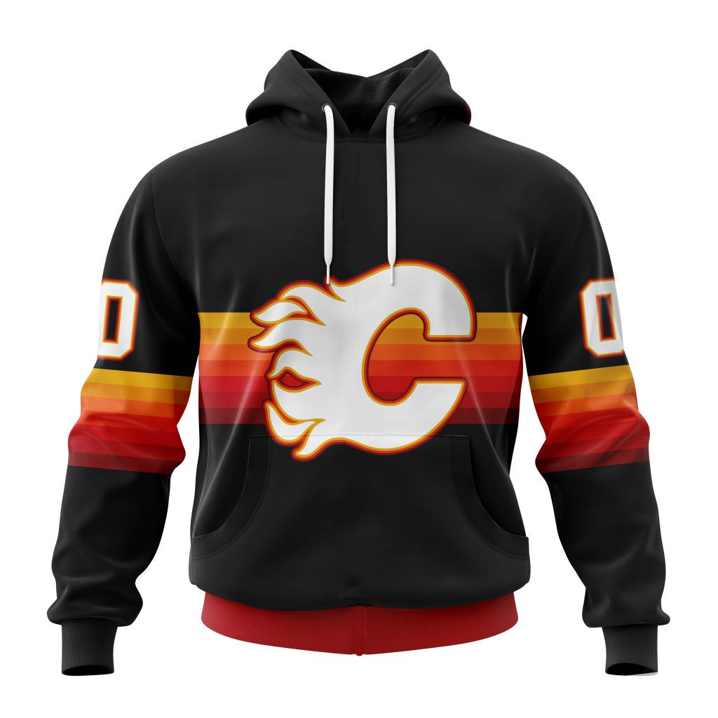 Nhl Calgary Flames Special Black And Gradient Design St2301 Hoodie Zip Hoodie PH1109