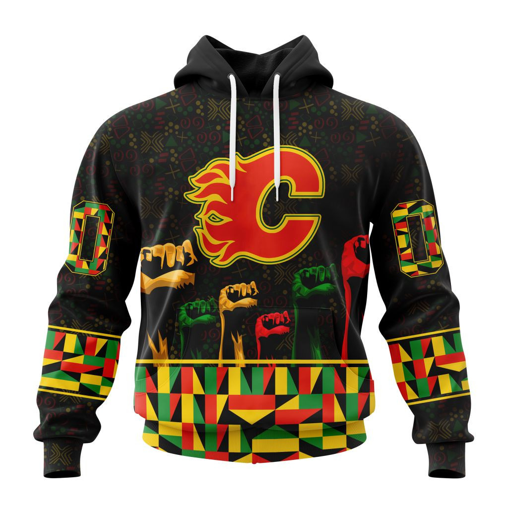 Nhl Calgary Flames Special Design Celebrate Black History Month St2201 Hoodie Zip Hoodie TR2083