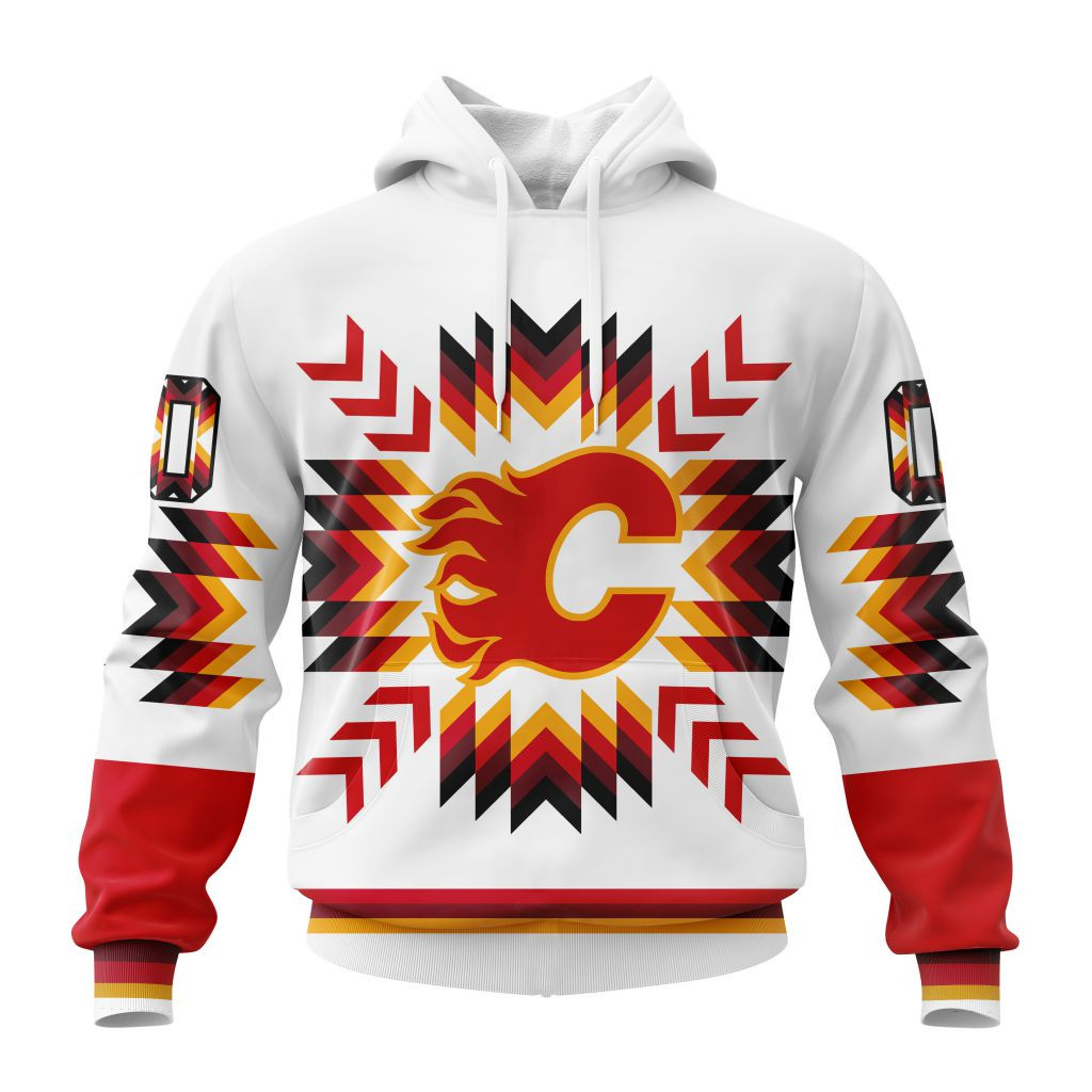 Nhl Calgary Flames Special Design With Native Pattern St2302 Hoodie Zip Hoodie PH1260