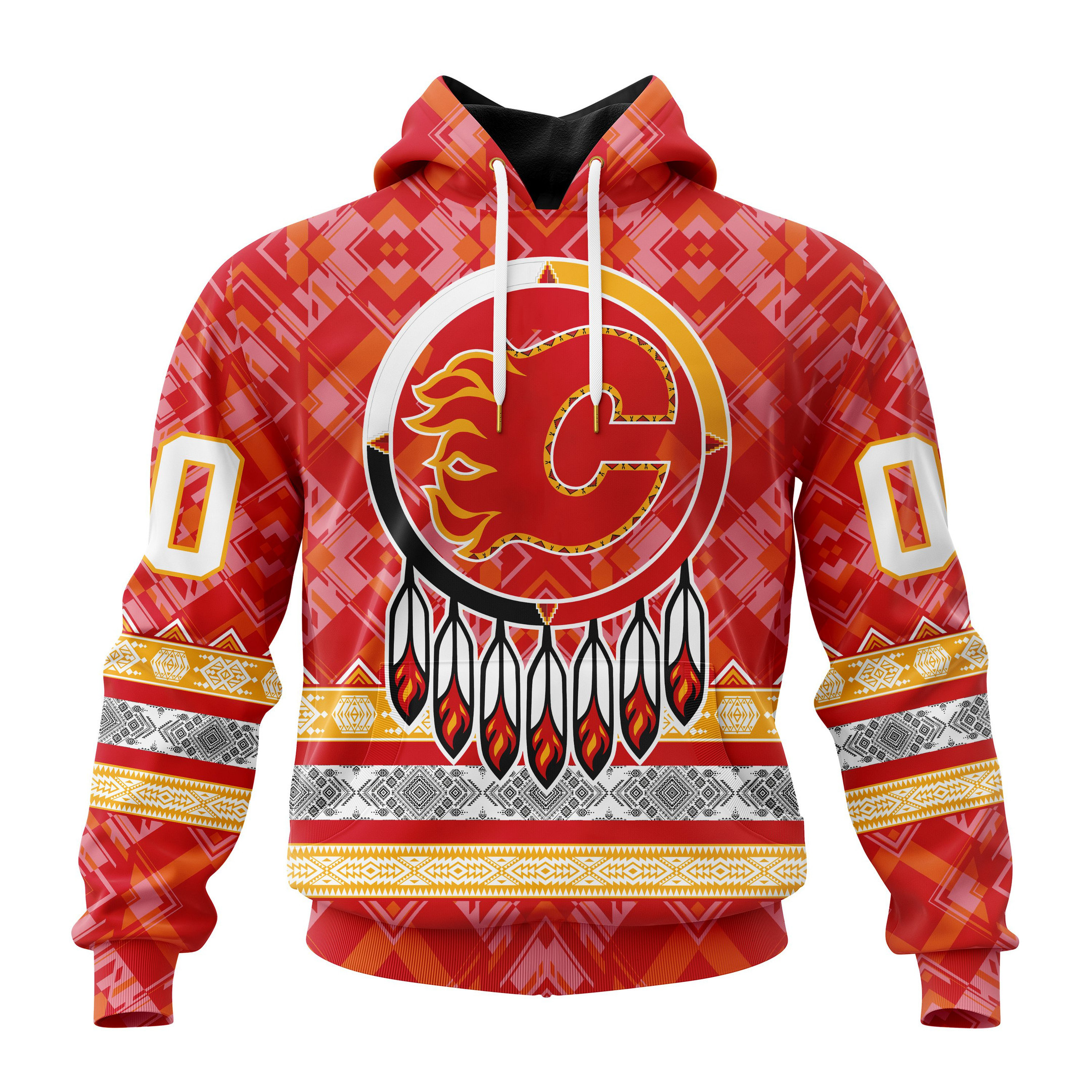Nhl Calgary Flames Special Design With Native Pattern St2303 Hoodie Zip Hoodie PH1009