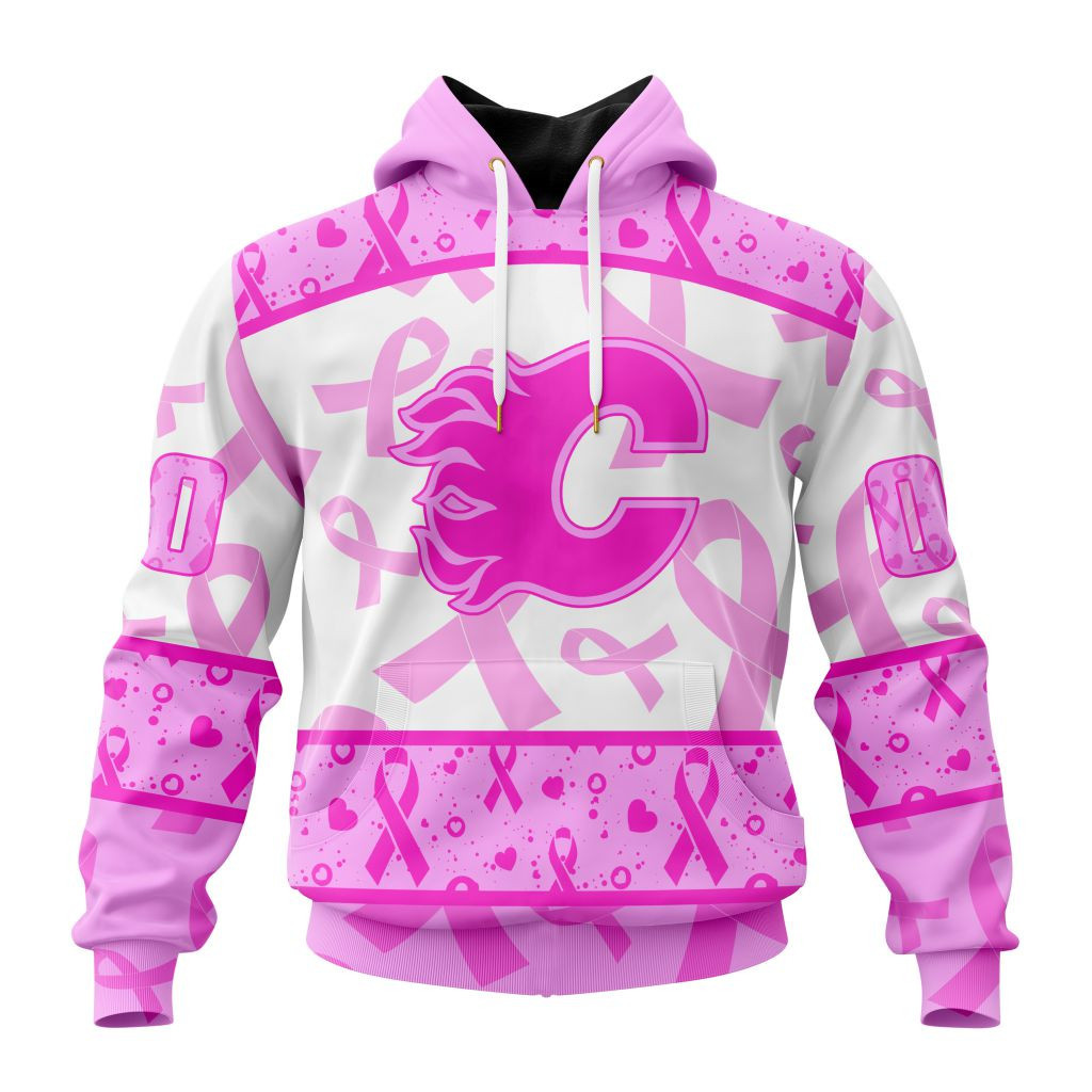 Nhl Calgary Flames Special Pink October Breast Cancer Awareness Month St2302 Hoodie Zip Hoodie PH1563