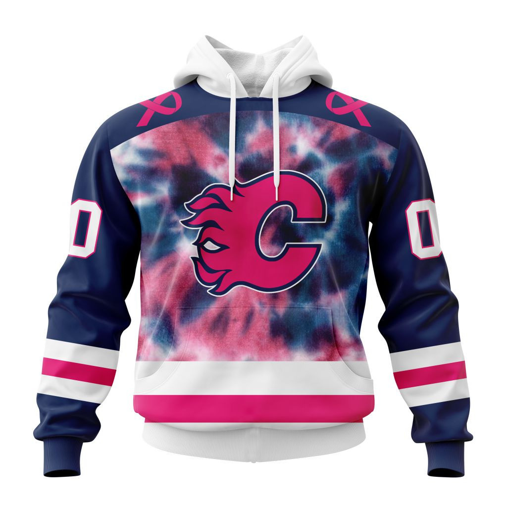 Nhl Calgary Flames Special Pink October Fight Breast Cancer St2303 Hoodie Zip Hoodie PH1530