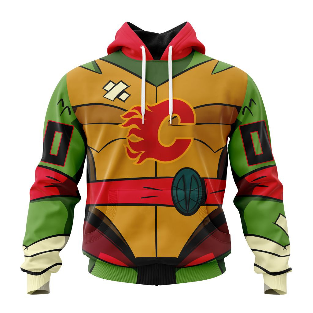 Nhl Calgary Flames Special Teenage Mutant Ninja Turtles Design St2301 Hoodie Zip Hoodie PH1949