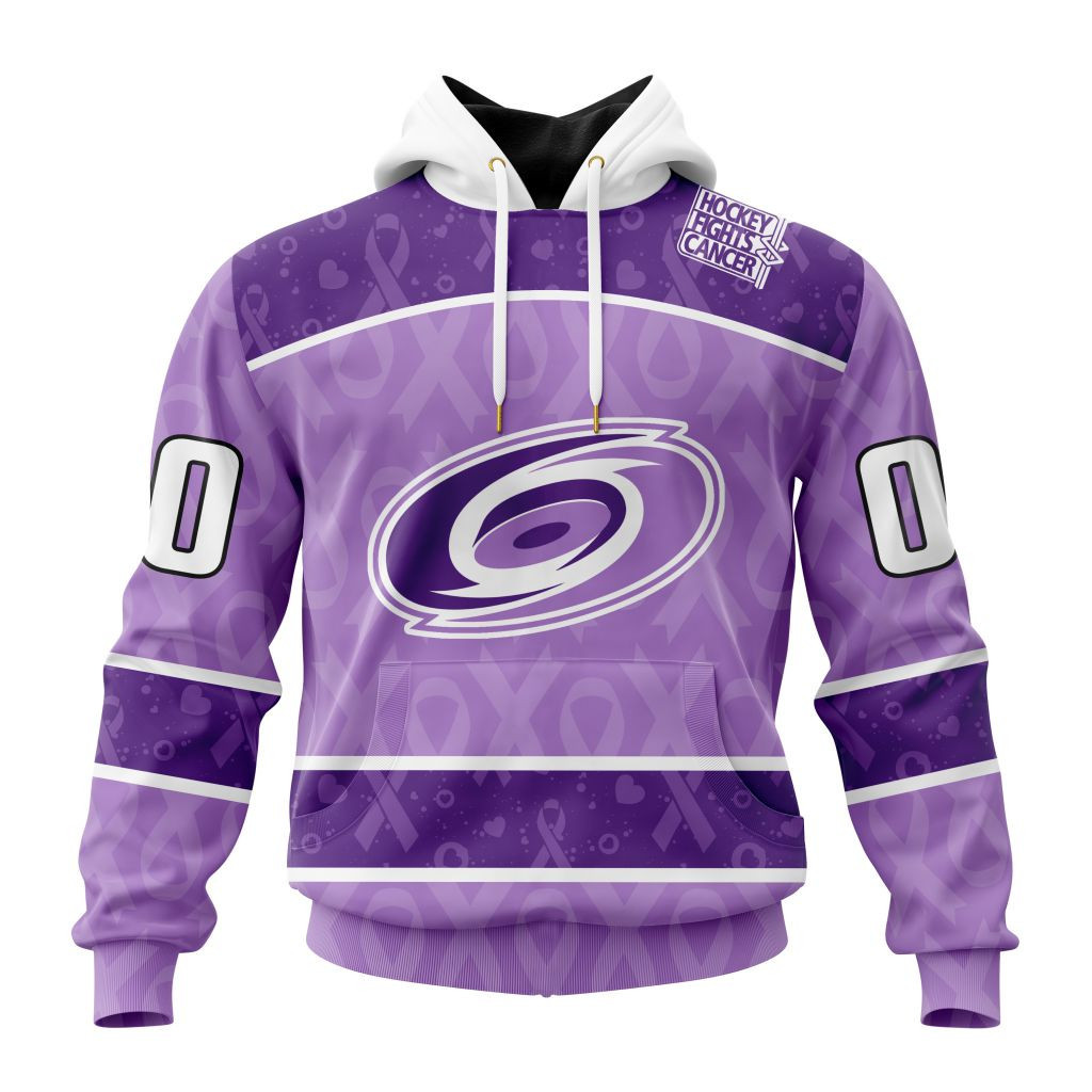 Nhl Carolina Hurricanes New Lavender Hockey Fight Cancer St2301 Hoodie Zip Hoodie PH1185