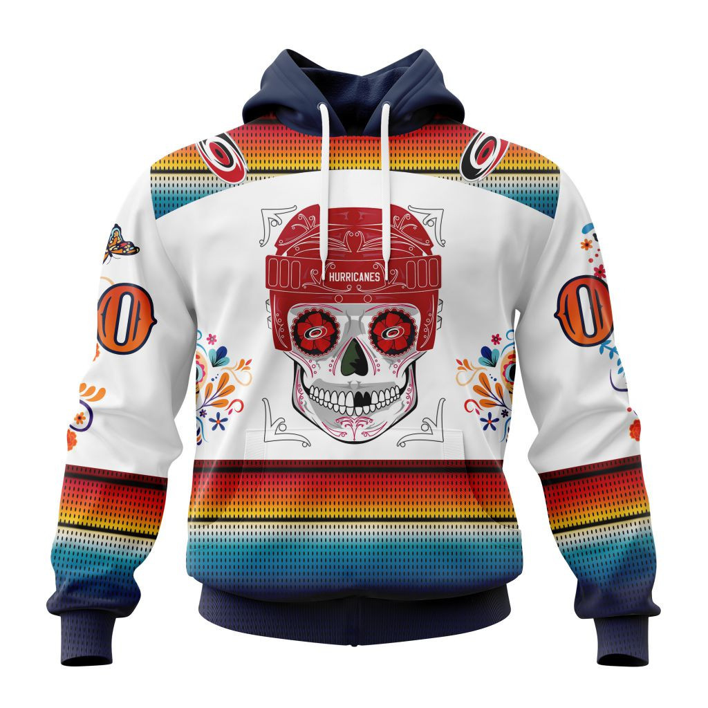 Nhl Carolina Hurricanes Special Design For Dia De Los Muertos St2301 Hoodie Zip Hoodie PH1146