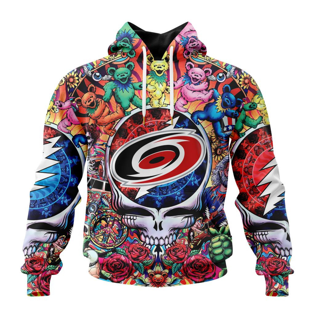 Nhl Carolina Hurricanes Special Grateful Dead Design St2304 Hoodie Zip Hoodie PH1594