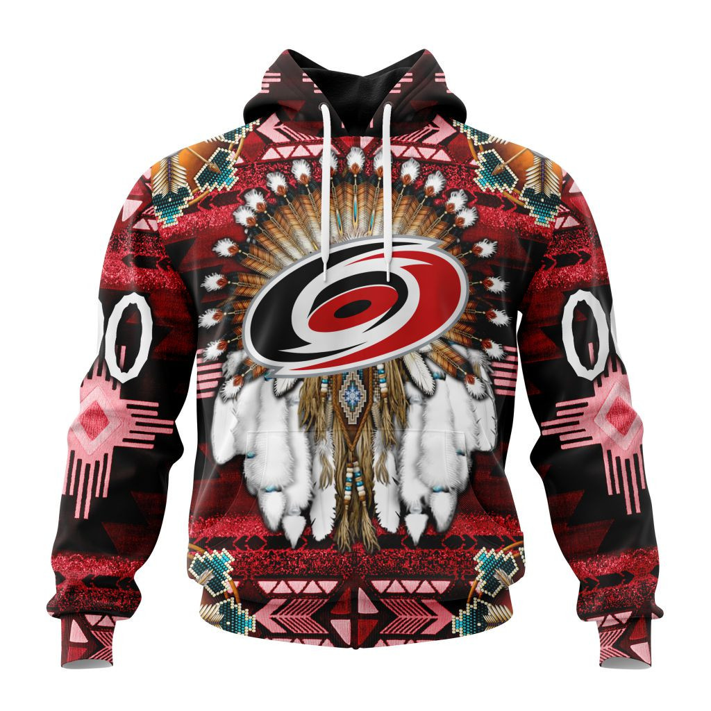 Nhl Carolina Hurricanes Special Native Costume Design St2202 Hoodie Zip Hoodie TR2402