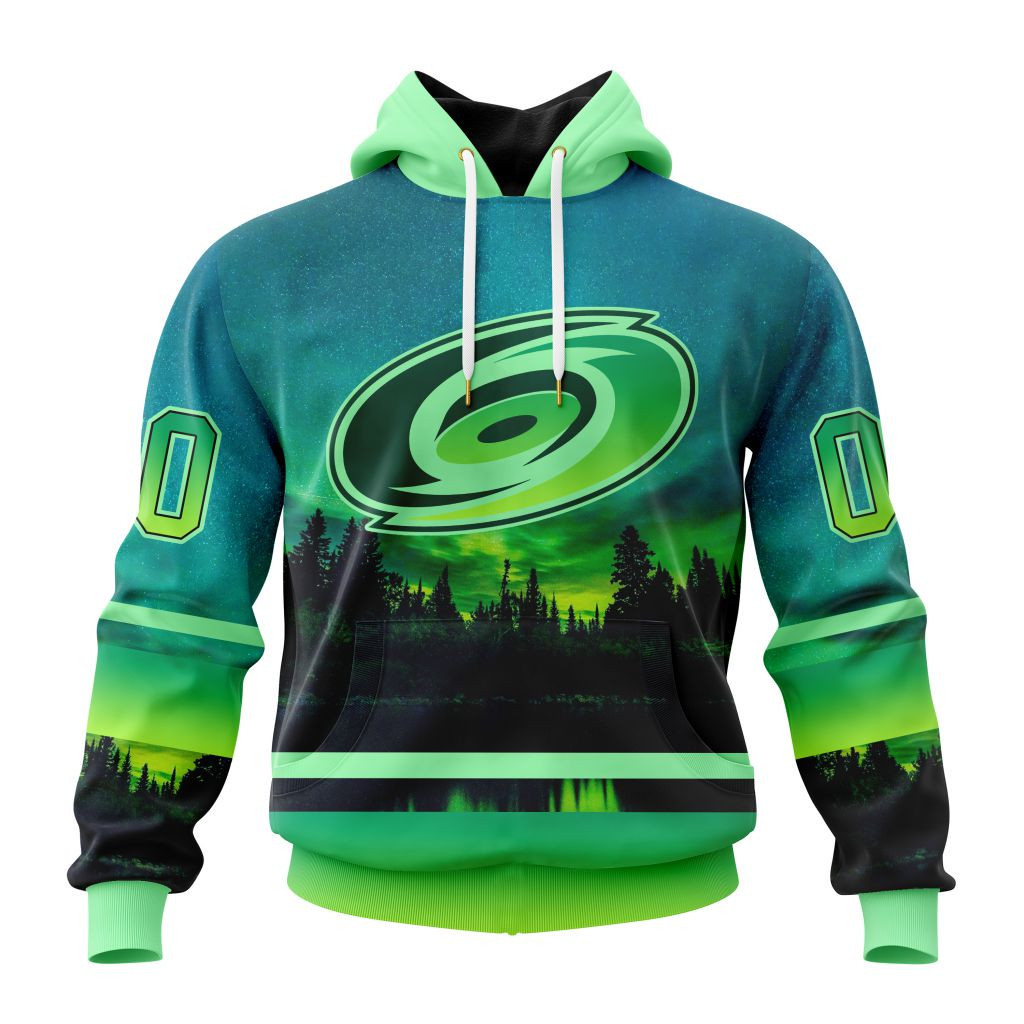 Nhl Carolina Hurricanes Special Northern Lights Design St2302 Hoodie Zip Hoodie PH1072