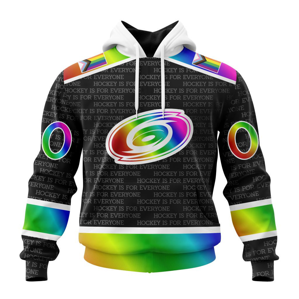Nhl Carolina Hurricanes Special Pride Design Hockey Is For Everyone Hoodie Zip Hoodie TR2434