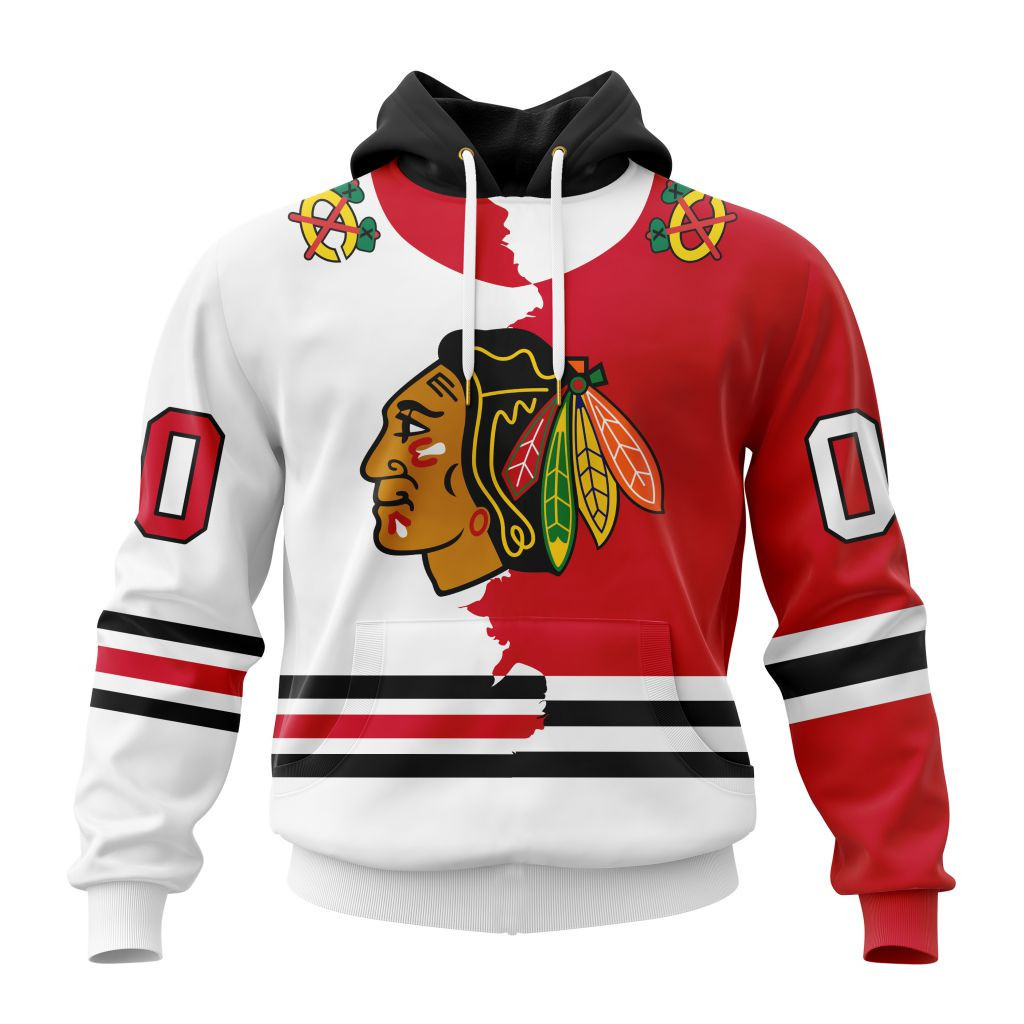 Nhl Chicago Blackhawks Personalize 2023 Home Mix Away Kits Hoodie Zip Hoodie PH1217
