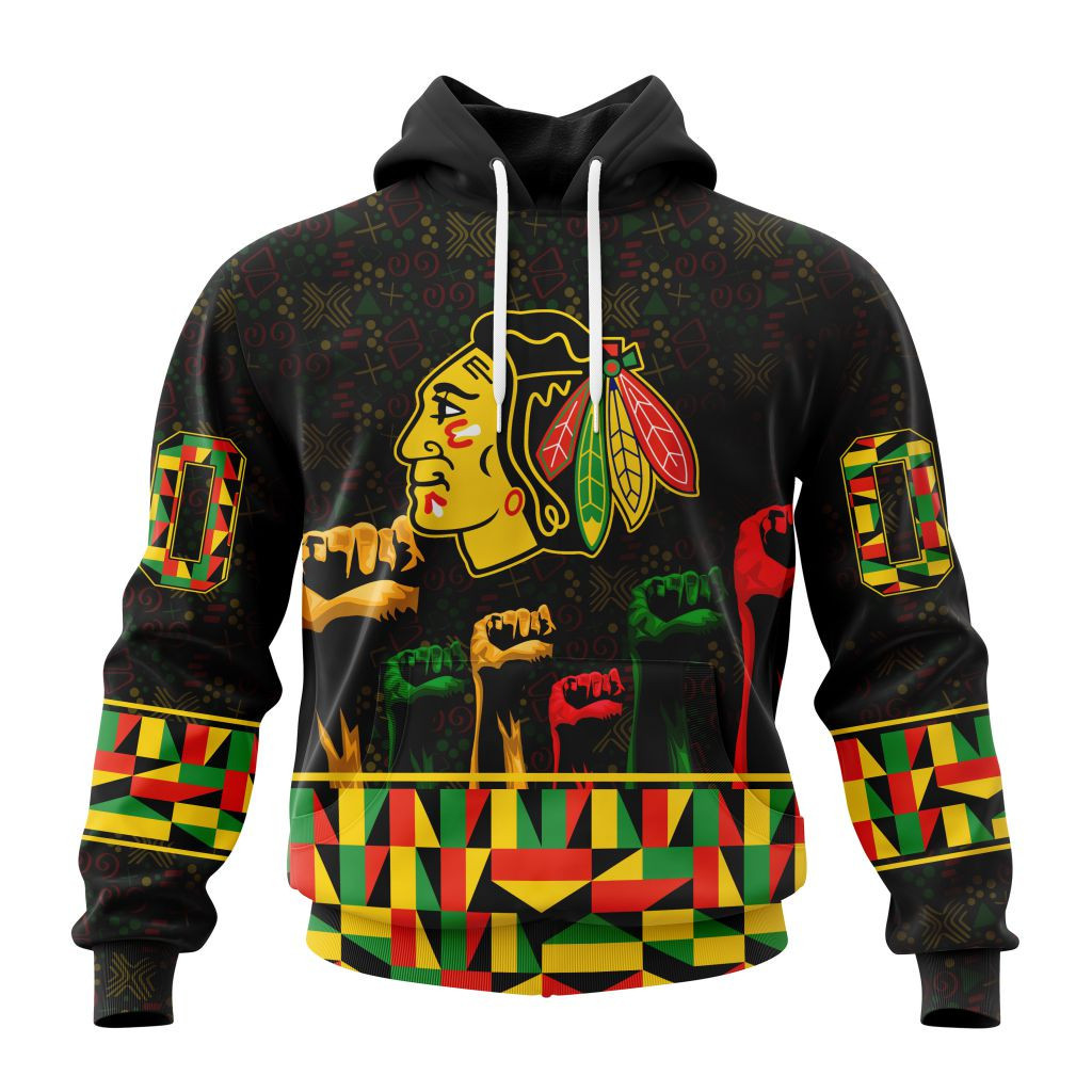 Nhl Chicago Blackhawks Special Design Celebrate Black History Month St2201 Hoodie Zip Hoodie TR2085