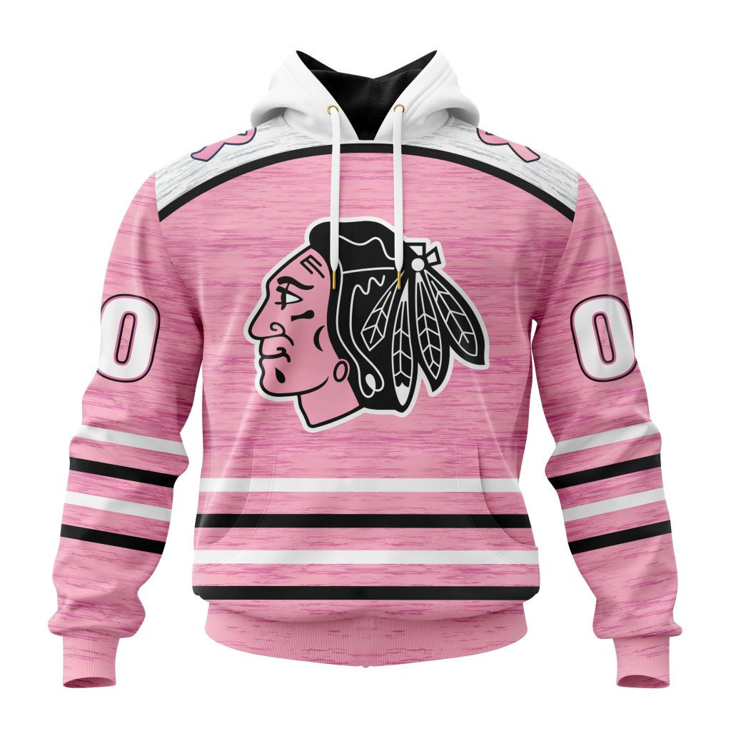 Nhl Chicago Blackhawks Special Pink Fight Breast Cancer Design St2304 Hoodie Zip Hoodie PH1437