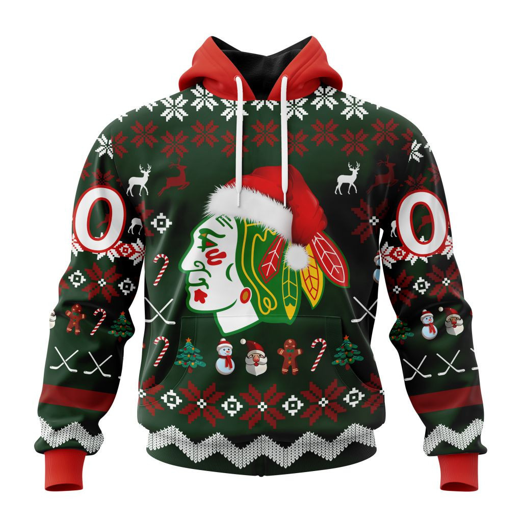 Nhl Chicago Blackhawks Specialized Unisex Christmas Is Coming Hoodie Zip Hoodie TR2686