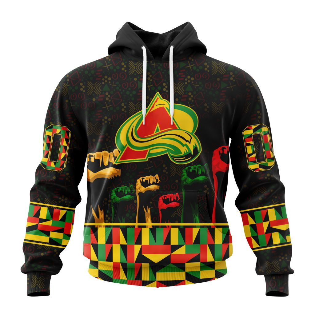Nhl Colorado Avalanche Special Design Celebrate Black History Month St2201 Hoodie Zip Hoodie TR2086