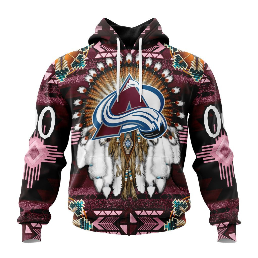 Nhl Colorado Avalanche Special Native Costume Design St2202 Hoodie Zip Hoodie TR2406
