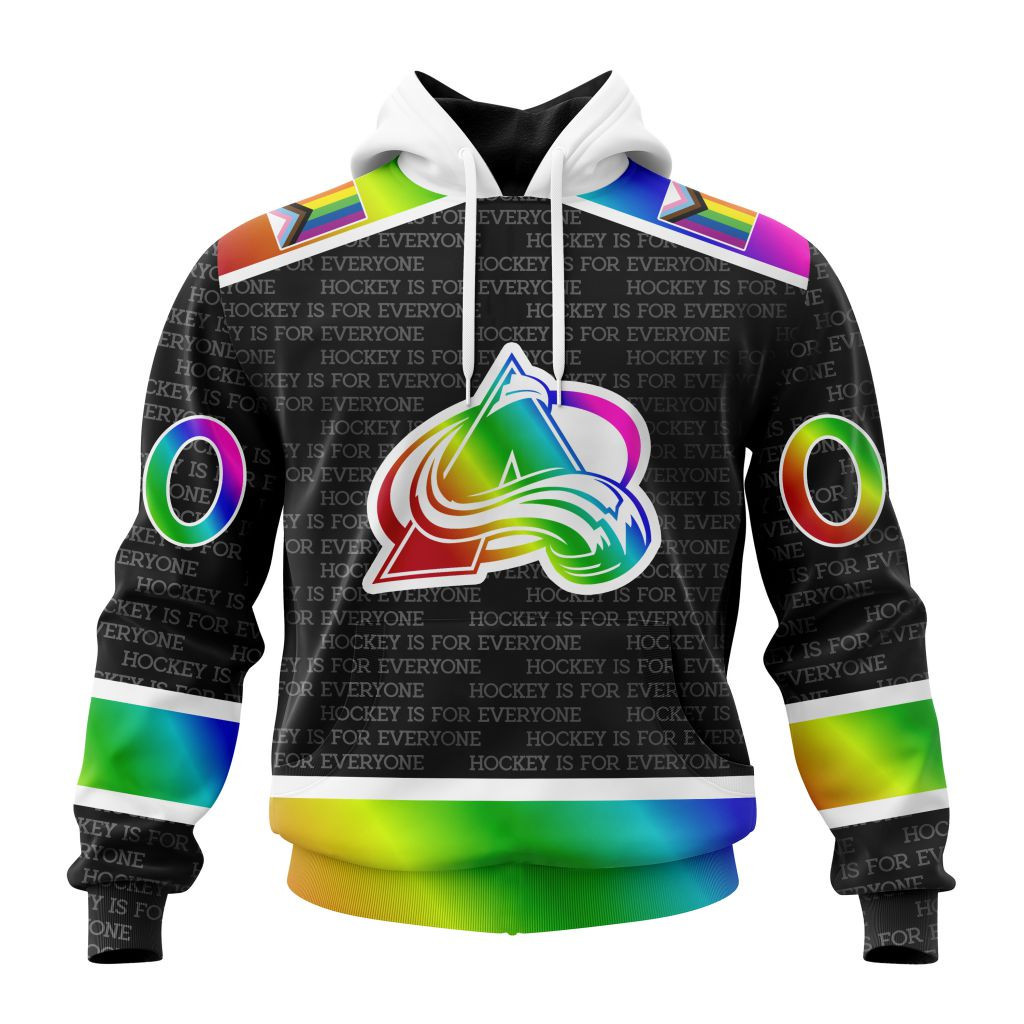 Nhl Colorado Avalanche Special Pride Design Hockey Is For Everyone Hoodie Zip Hoodie TR2438