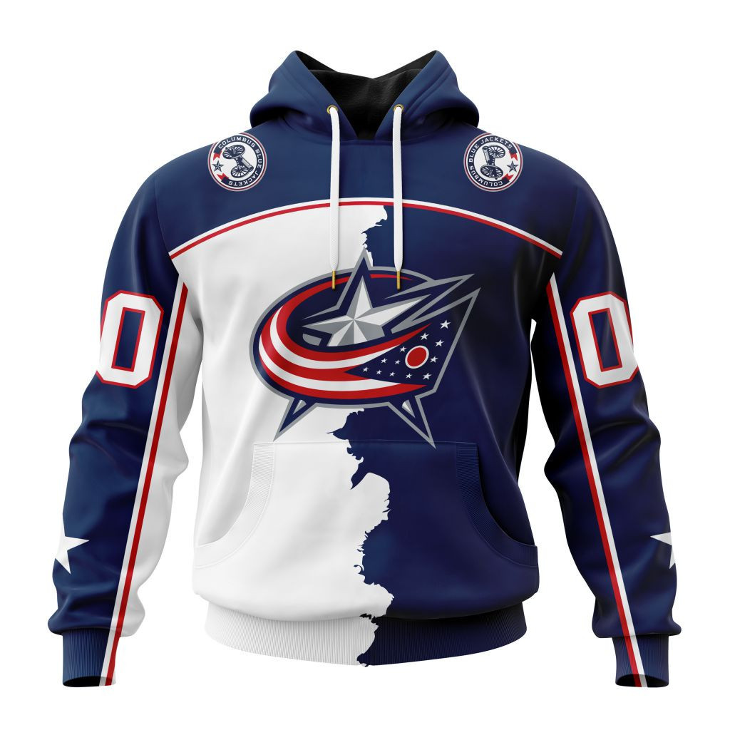 Nhl Columbus Blue Jackets Personalize 2023 Home Mix Away Kits Hoodie Zip Hoodie PH1218