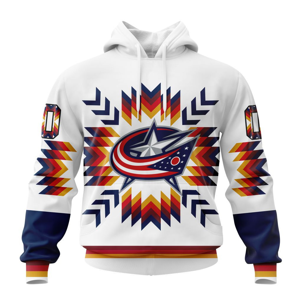 Nhl Columbus Blue Jackets Special Design With Native Pattern St2302 Hoodie Zip Hoodie PH1261