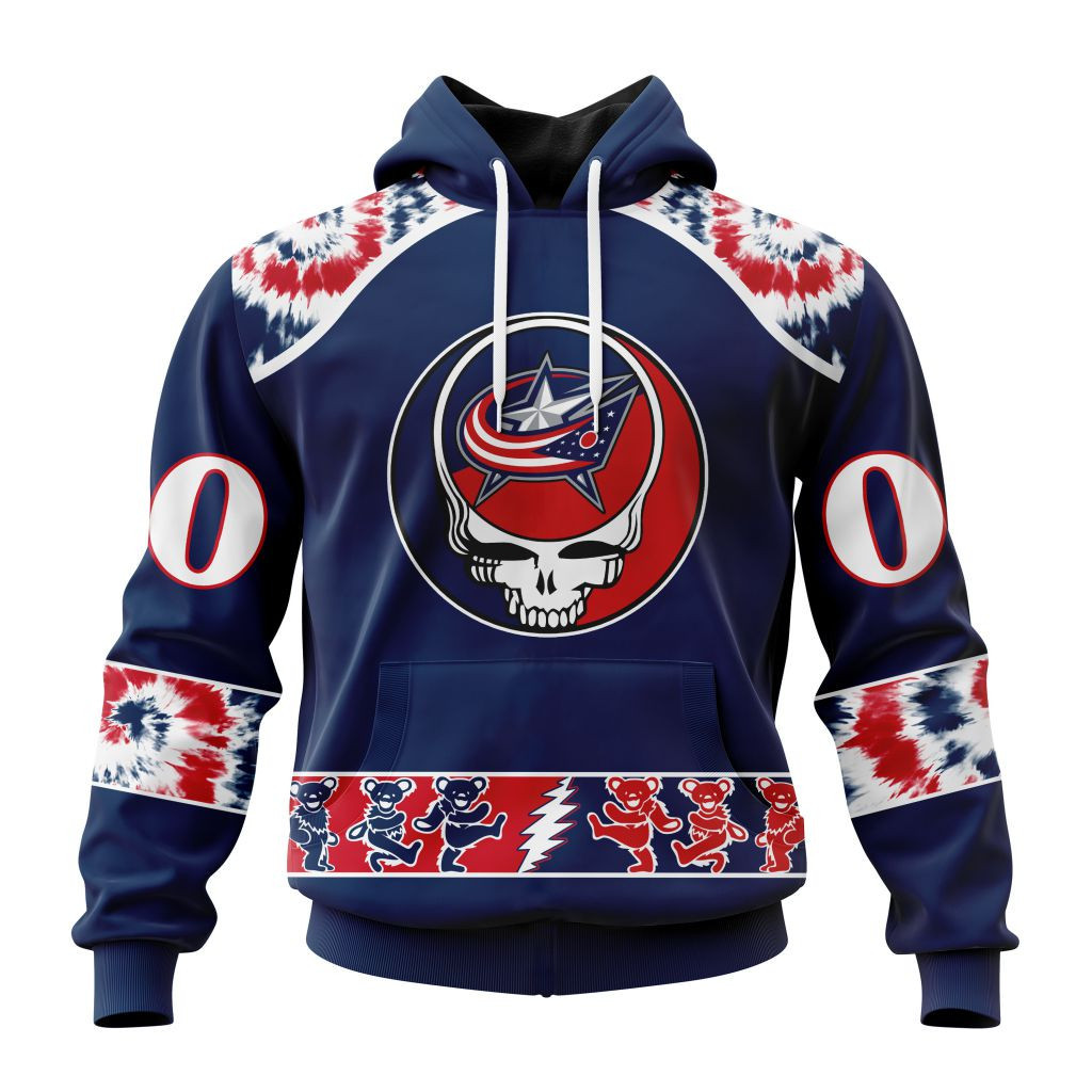 Nhl Columbus Blue Jackets Special Grateful Dead Design St2301 Hoodie Zip Hoodie PH1825