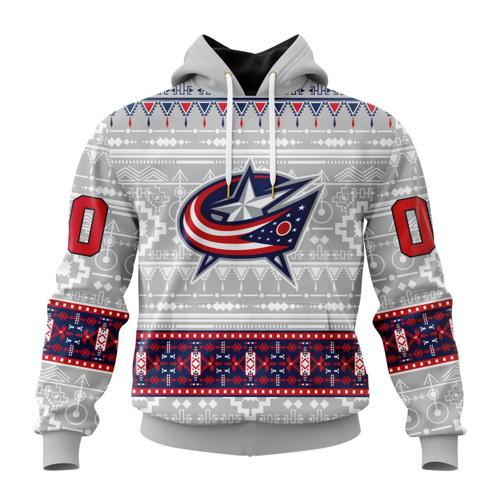 Nhl Columbus Blue Jackets Special Native Design St2302 Hoodie Zip Hoodie PH1660