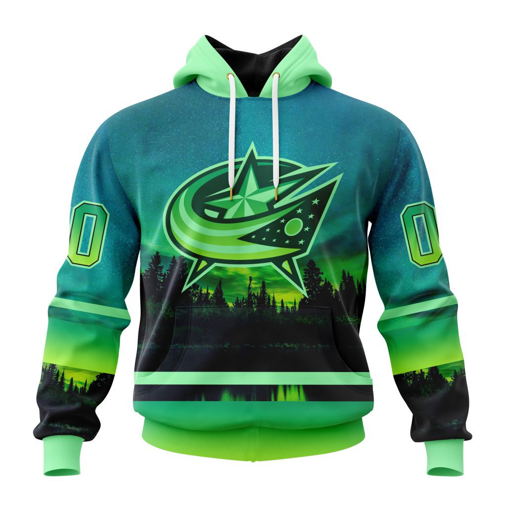 Nhl Columbus Blue Jackets Special Northern Lights Design St2302 Hoodie Zip Hoodie PH1074