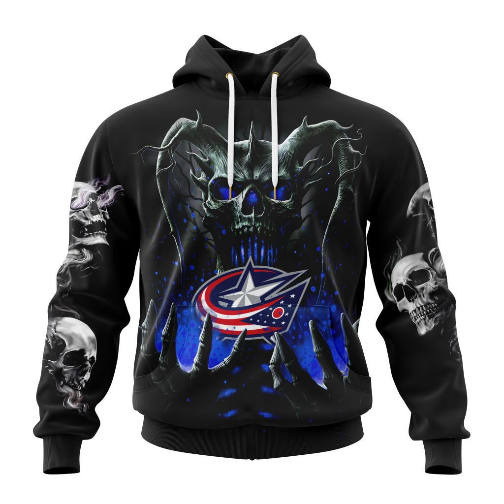 Nhl Columbus Blue Jackets Special Skull Art Design St2301 Hoodie Zip Hoodie PH892