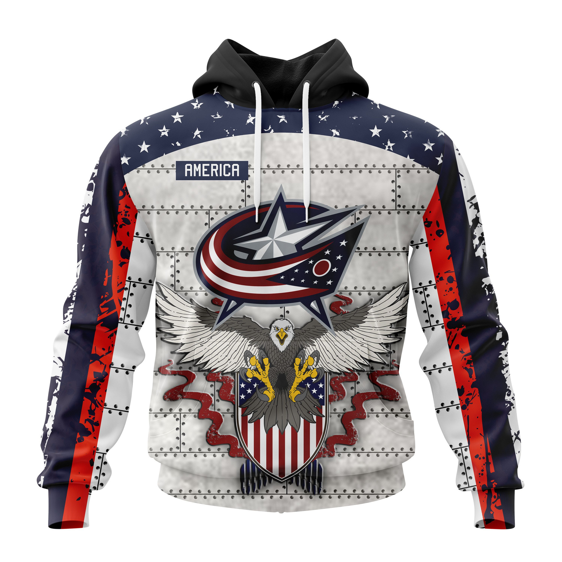 Nhl Columbus Blue Jackets Specialized Unisex In Us Concepts V0222 Hoodie Zip Hoodie TR2625