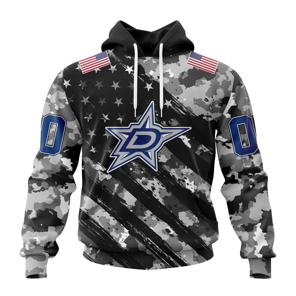Nhl Dallas Stars Special Camo Military Design St2301 Hoodie Zip Hoodie PH1789