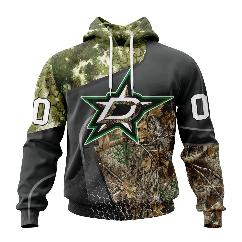 Nhl Dallas Stars Special Hunting Camo Design St2302 Hoodie Zip Hoodie TR992