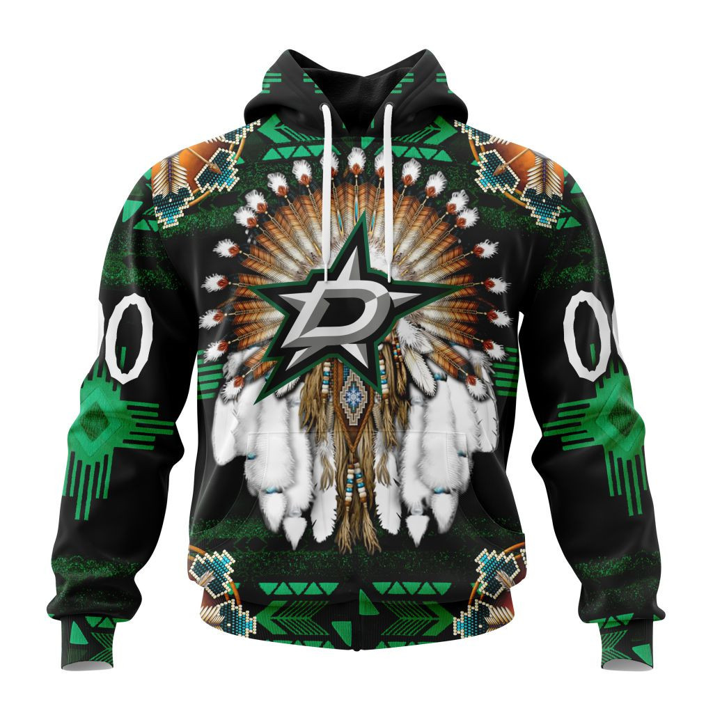 Nhl Dallas Stars Special Native Costume Design St2202 Hoodie Zip Hoodie TR2400