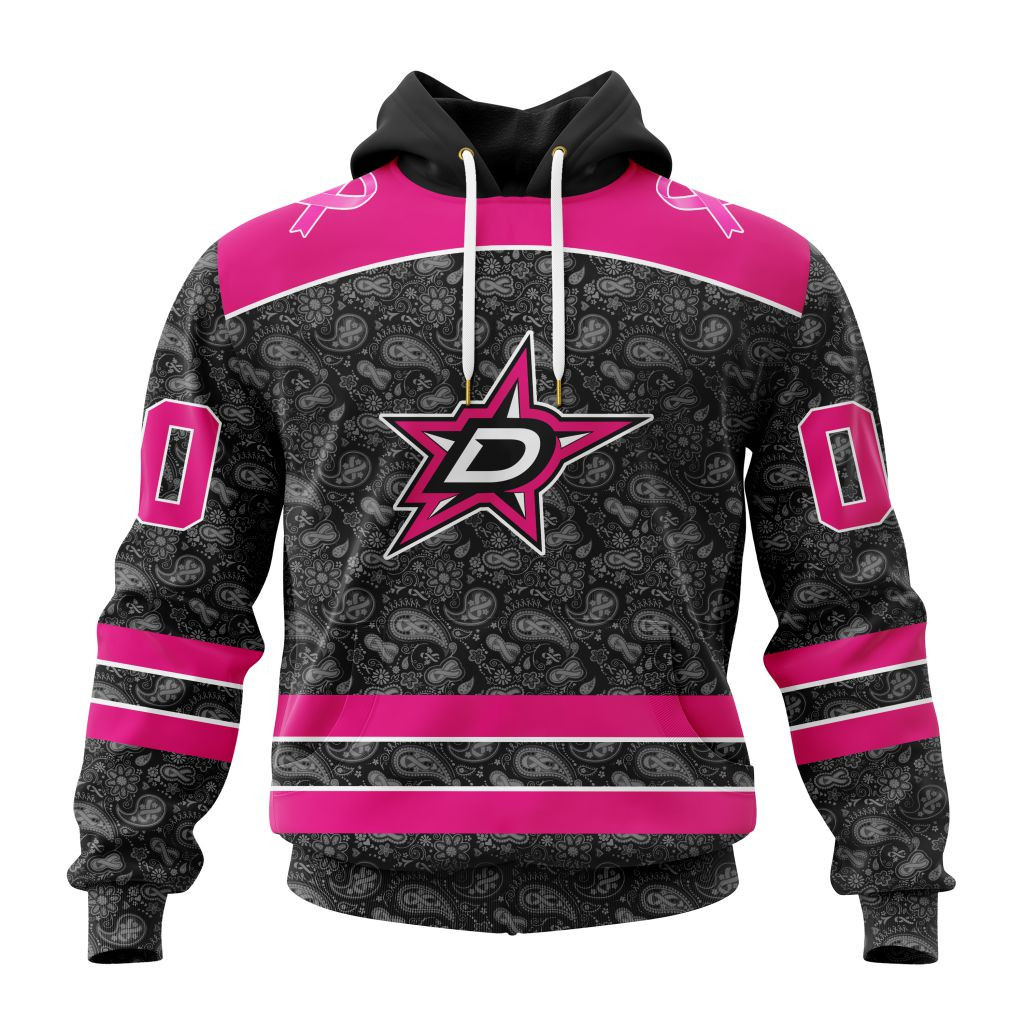 Nhl Dallas Stars Special Pink In The Rink Fight Breast Cancer St2301 Hoodie Zip Hoodie PH1688