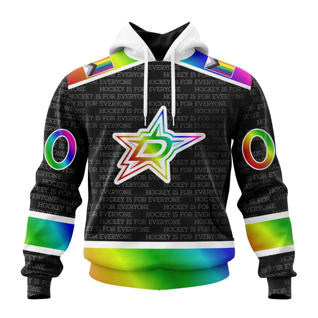 Nhl Dallas Stars Special Pride Design Hockey Is For Everyone Hoodie Zip Hoodie TR2432