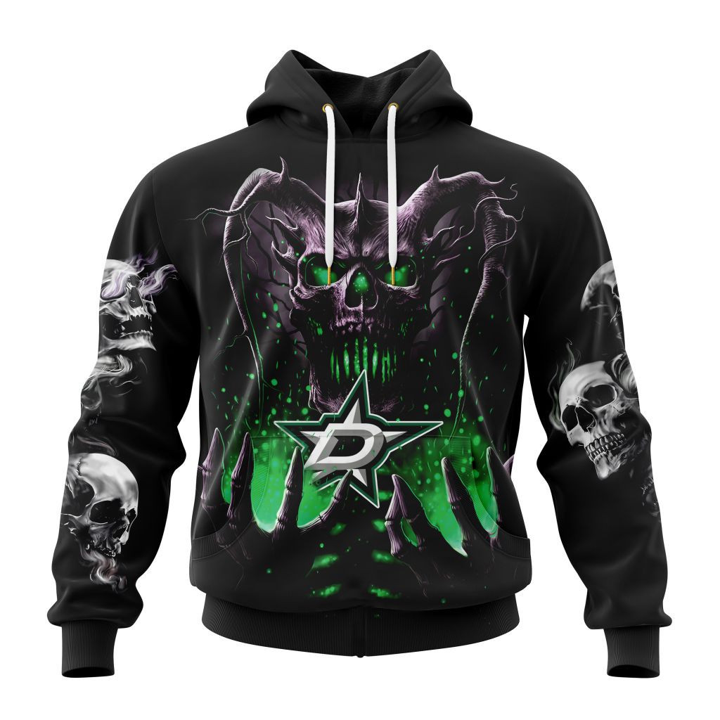 Nhl Dallas Stars Special Skull Art Design St2301 Hoodie Zip Hoodie PH888