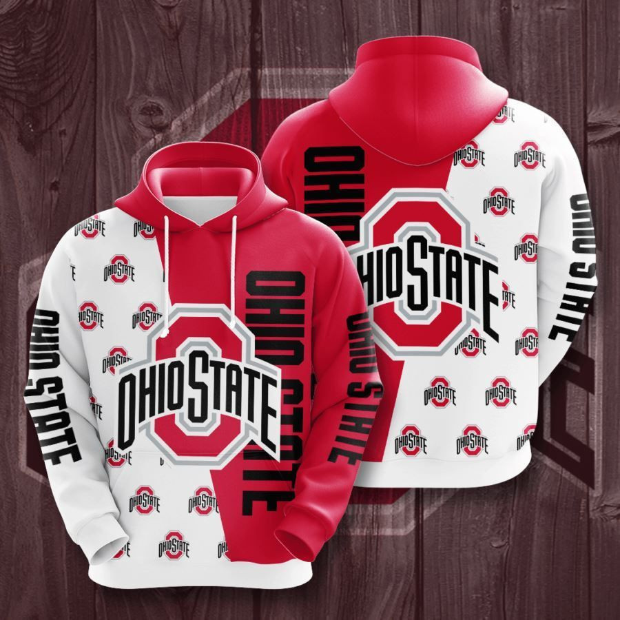 Ohio State Buckeyes No1535 Red White Custom Hoodie Zip Hoodie PH830